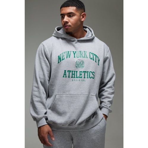 Sudadera Man Active Oversize Con Capucha Y Estampado New York City Athletics - boohoo - Modalova