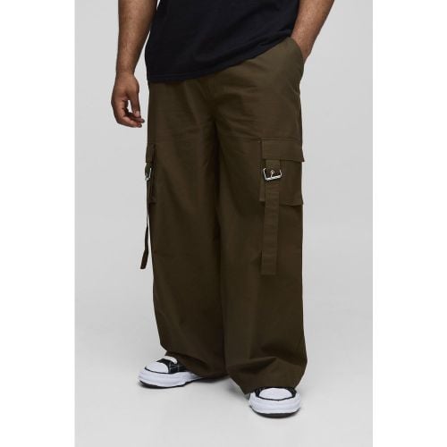 Pantalón Plus Cargo Holgado Con Cinturón Antidesgarros Y Hebilla - boohoo - Modalova