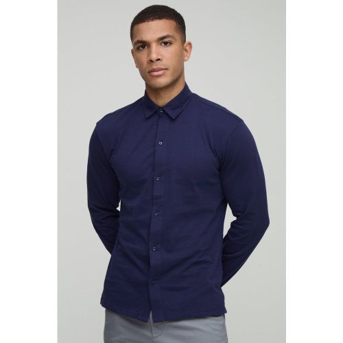 Camisa Ajustada De Manga Larga Y Tela Jersey - boohoo - Modalova