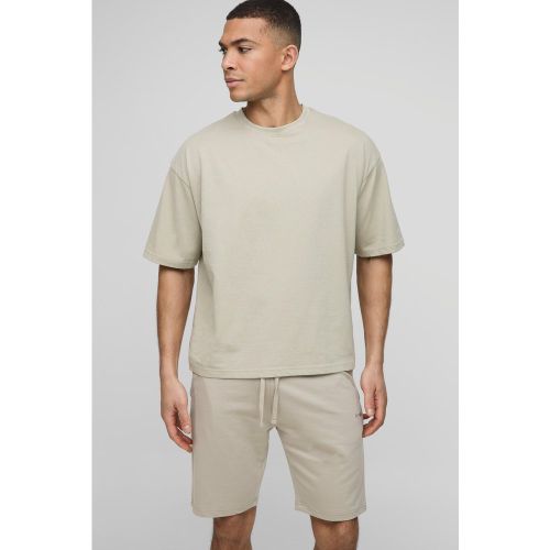 Camiseta Básica Oversize Recta Con Cuello De Caja - boohoo - Modalova