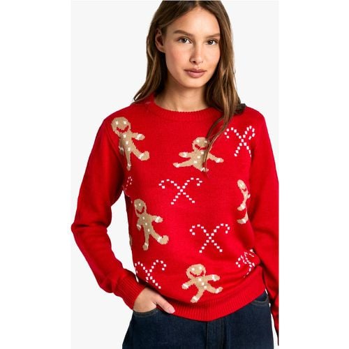 Jersey Navideño Con Estampado De Muñeco De Jengibre - boohoo - Modalova