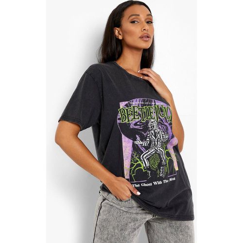 T-shirt di Halloween con stampa ufficiale di Beetlejuice - boohoo - Modalova