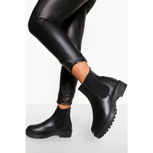 Botas Chelsea Gruesas, Negro - boohoo - Modalova