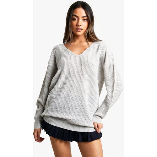 Pullover oversize con scollo a V - boohoo - Modalova