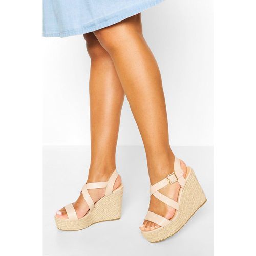 Espadrillas con fascette e zeppe - boohoo - Modalova