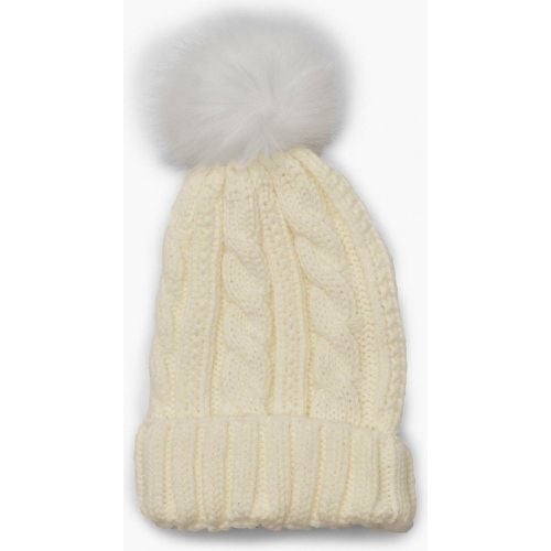 Gorro De Punto En Ochos Con Pompones - boohoo - Modalova