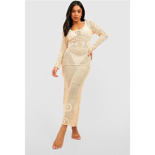 Vestido Petite Maxi De Croché - boohoo - Modalova