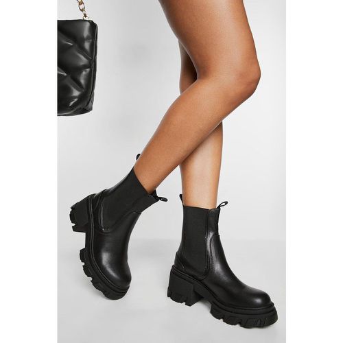 Botas Chelsea Con Tacón Grueso - boohoo - Modalova