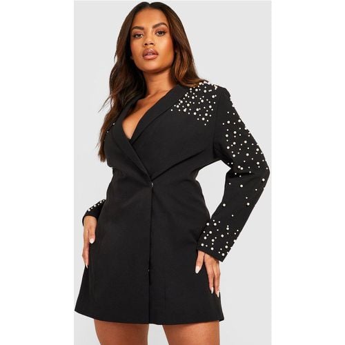 Vestito Blazer Plus Size decorato con perle - boohoo - Modalova