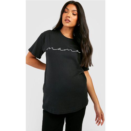 Camiseta Premamá Mama, Negro - boohoo - Modalova
