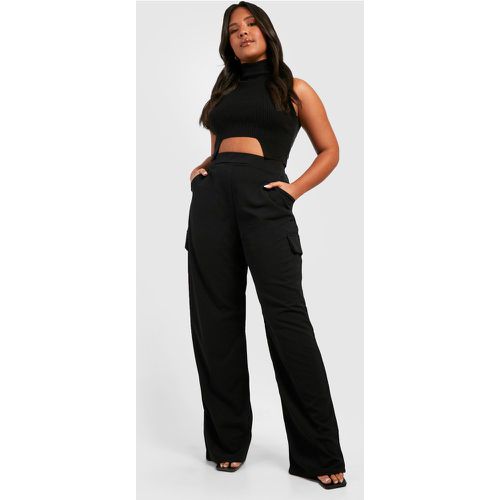 Pantalón Plus Cargo De Pernera Ancha - boohoo - Modalova