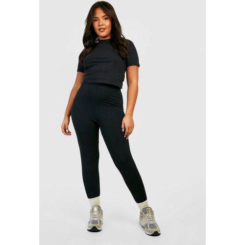 Leggings Plus De Canalé Y Tiro Alto - boohoo - Modalova