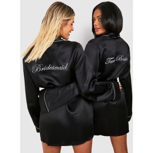Bata De Raso Para Dama De Honor - boohoo - Modalova