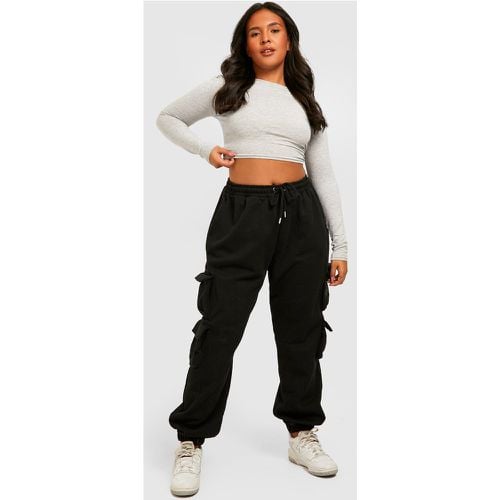 Pantalón Deportivo Plus Oversize Con Bolsillos Cargo - boohoo - Modalova