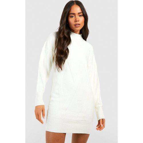 Vestido Jersey Petite De Punto Con Cuello Vuelto - boohoo - Modalova