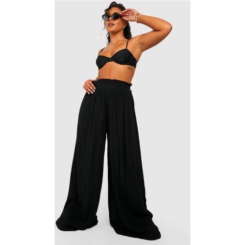 Pantaloni da mare Plus Size effetto crespo - boohoo - Modalova