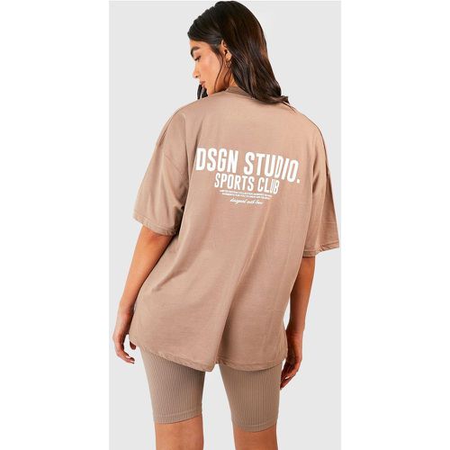 Camiseta Oversize Con Eslogan Sports Club - boohoo - Modalova