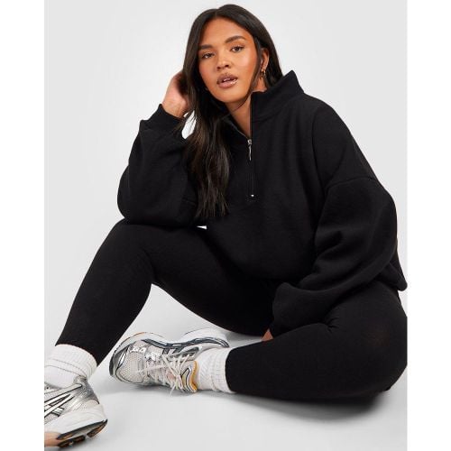 Conjunto Plus Oversize De Leggings Y Sudadera Con Cremallera A La Mitad - boohoo - Modalova