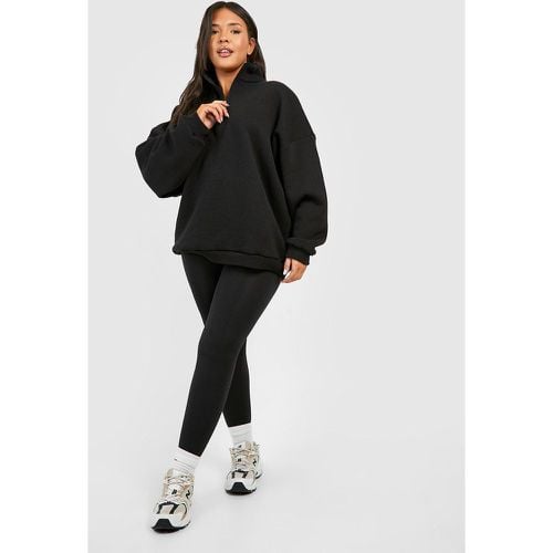 Sudadera Plus Oversize Con Cremallera A La Mitad - boohoo - Modalova