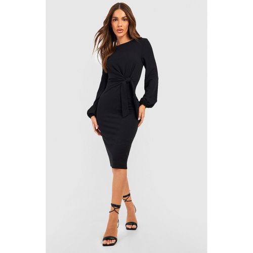 Vestito midi sartoriale con nodo - boohoo - Modalova