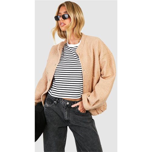 Giacca Bomber oversize con trama - boohoo - Modalova