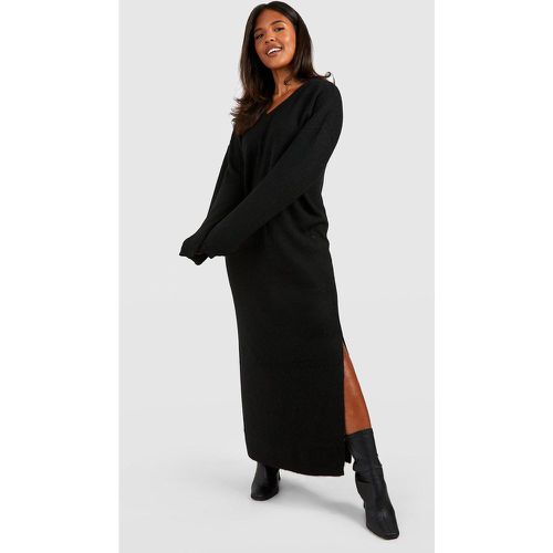 Vestito longuette Plus Size a coste morbide con polo - boohoo - Modalova