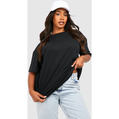 Camiseta Plus Oversize Básica De Algodón Con Cuello De Caja - boohoo - Modalova