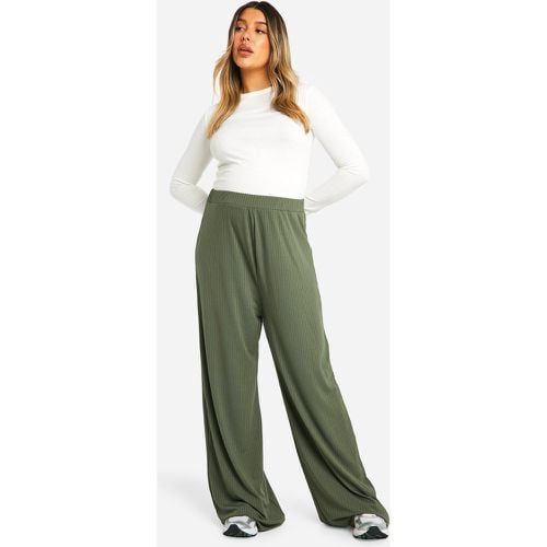 Pantalón Premamá De Pernera Ancha Y Canalé - boohoo - Modalova