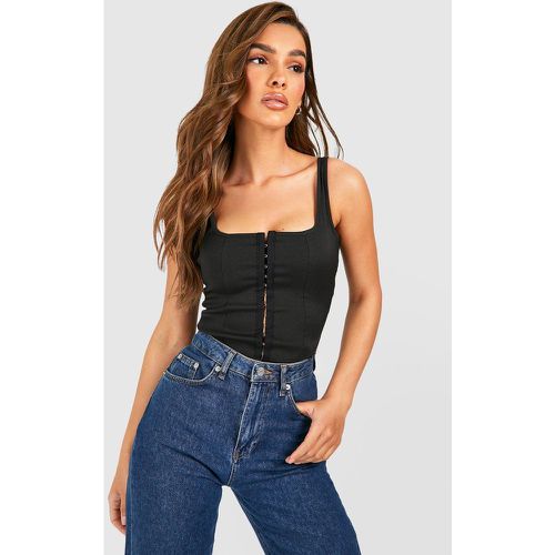 Top Estilo Corsé Con Corchetes - boohoo - Modalova