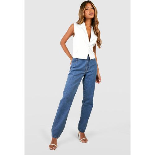 Jeans dritti Basics a vita alta - boohoo - Modalova