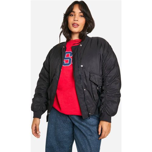 Chaqueta Plus Bomber Oversize Con Bolsillos - boohoo - Modalova