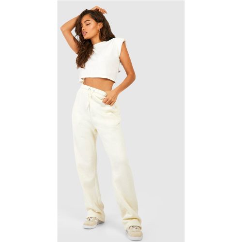 Pantalón Deportivo Recto, Blanco - boohoo - Modalova