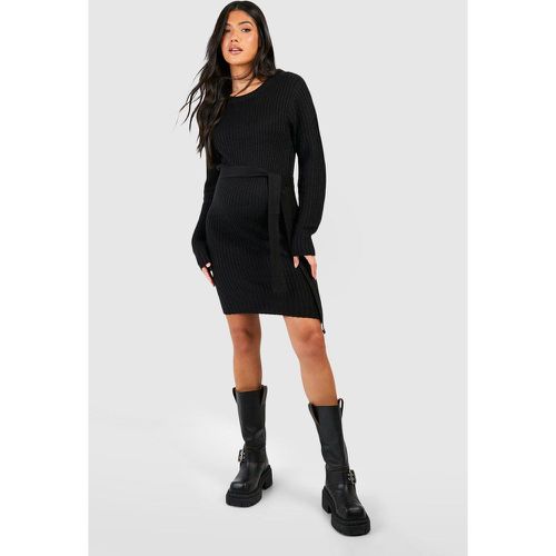 Vestido Jersey Premamá De Punto Suave Con Atadura En La Cintura - boohoo - Modalova