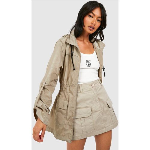 Chubasquero Con Capucha, Beige - boohoo - Modalova