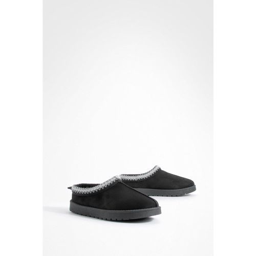 Sandalias Mule Con Bordado, Negro - boohoo - Modalova