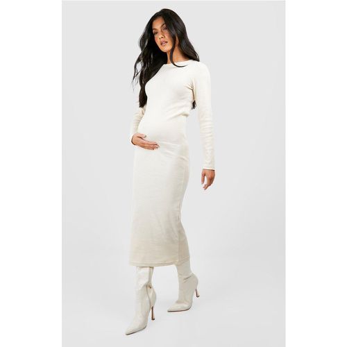 Vestido Premamá Midaxi Básico Con Cuello De Caja - boohoo - Modalova