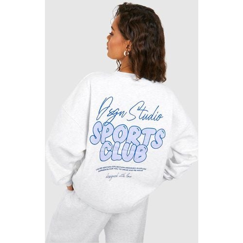 Felpa oversize con slogan Dsgn Studio Sports a bolle d'aria - boohoo - Modalova