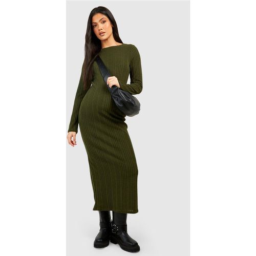 Vestido Premamá Midaxi De Punto Y Canalé Suave - boohoo - Modalova