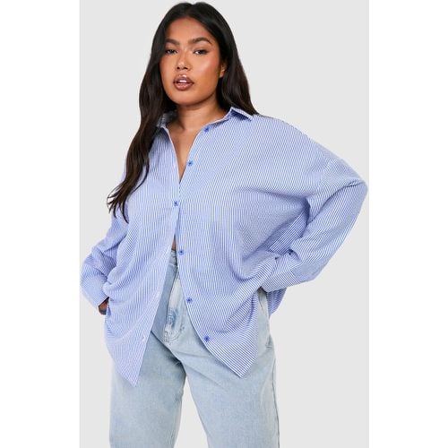 Camisa Plus Oversize De Sirsaca Con Rayas - boohoo - Modalova