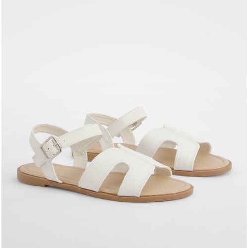Part Basic Sandals, Blanco - boohoo - Modalova
