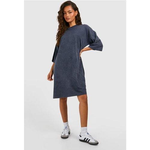 Vestido Camiseta Oversize Con Lavado De Ácido - boohoo - Modalova