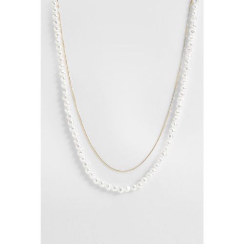 Double Layered Pearl Necklace - boohoo - Modalova