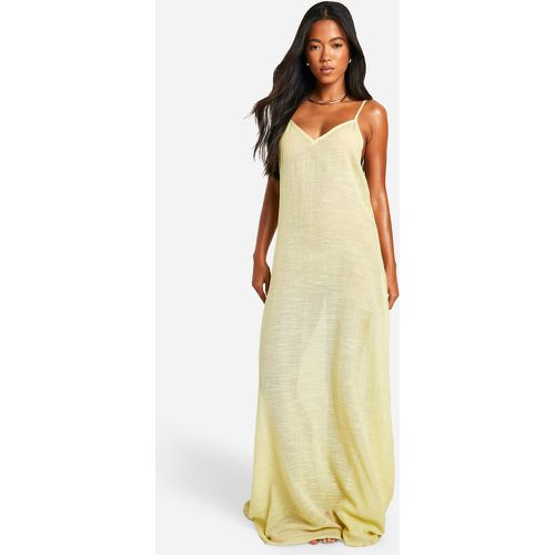 Vestito maxi da mare con spalline - boohoo - Modalova