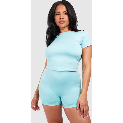 Top Plus Size Supersoft Premium senza cuciture aperto sul retro - boohoo - Modalova