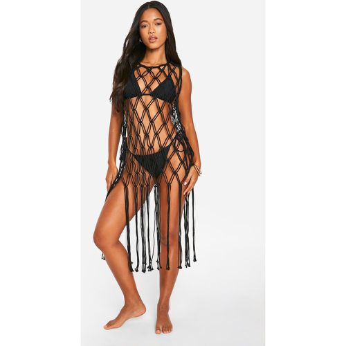 Vestido Para La Playa De Croché Premium Con Borlas - boohoo - Modalova