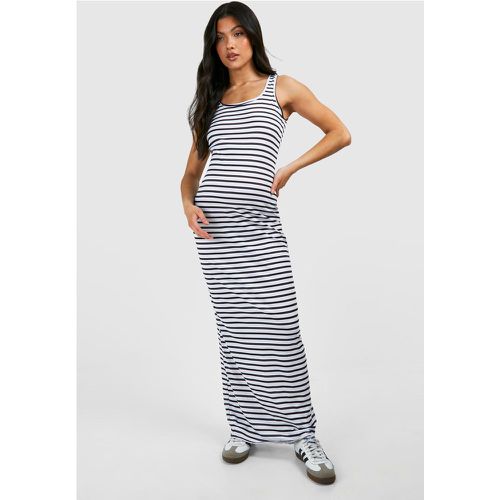 Maternity Stripe Scoop Neck Maxi Dress - boohoo - Modalova