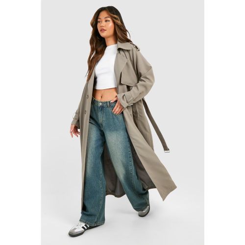 Gabardina Oversize Con Botonadura Doble - boohoo - Modalova