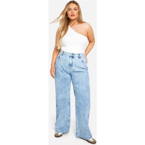 Jeans a gamba ampia Plus Size a vita alta modellanti sul retro - boohoo - Modalova