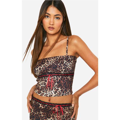 Camisola Con Ribete De Leopardo - boohoo - Modalova