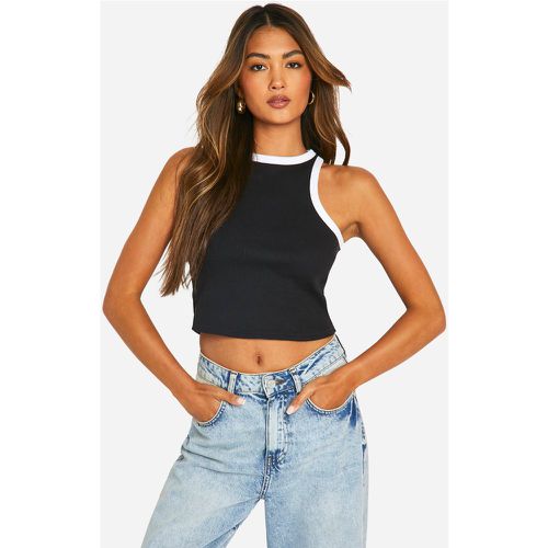 Top Crop Sin Mangas Con Escote Estilo Nadador - boohoo - Modalova